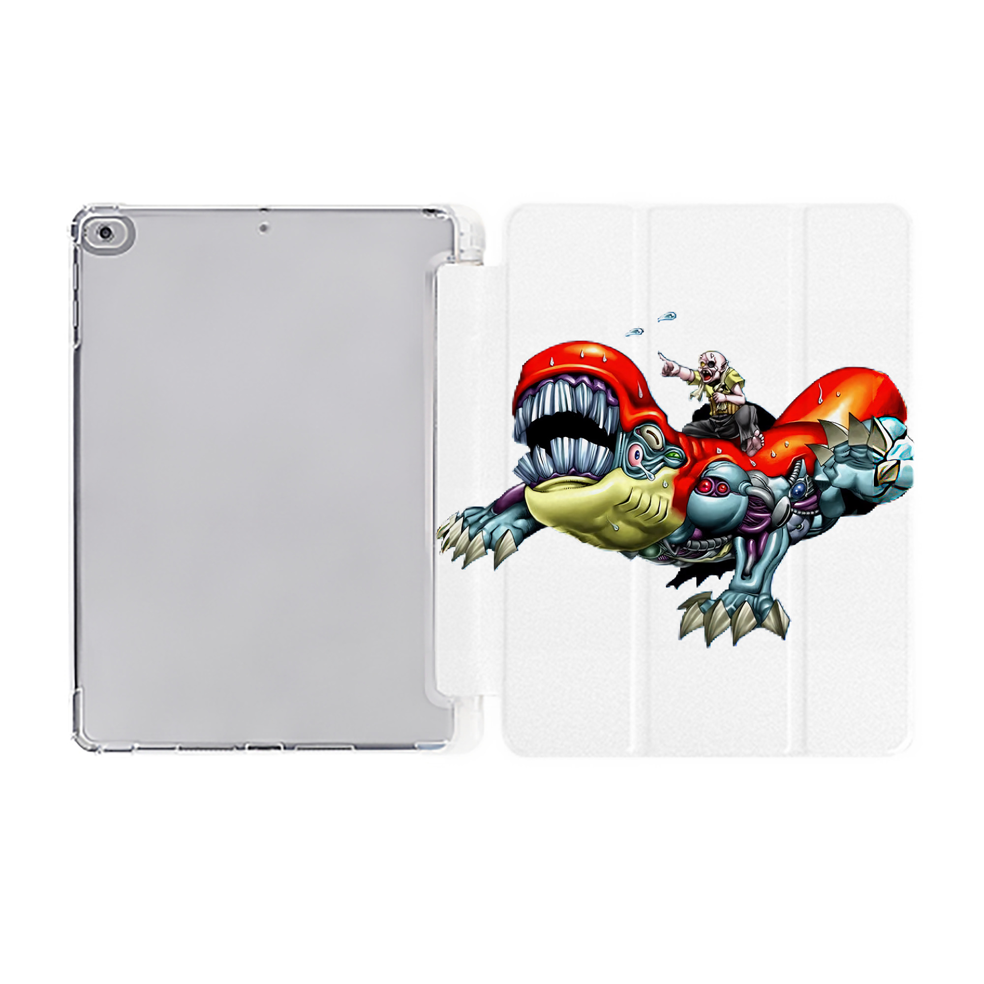 （画像用） 遊☆戯☆王 Yu-Gi-Oh! IPad ケース ペン収納付き 三つ折りスタンド PUレザー×シリコン 対応機種9.5/10.5/10.9インチ